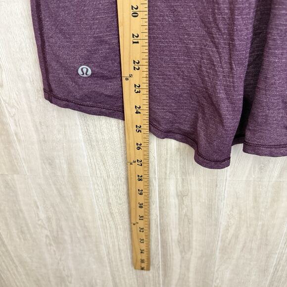 Lululemon Tank Top Women's Size 4 Back Opening Purple Cotton Scoop Neck Gym - Picture 8 of 10